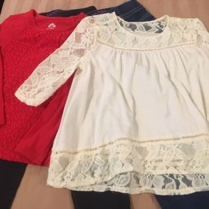 2 Darling Little Girl's Jean Outfits